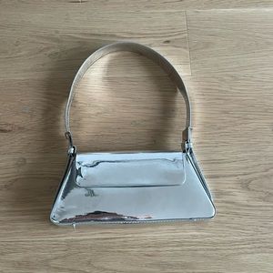Metallic Silver Shoulder Bag